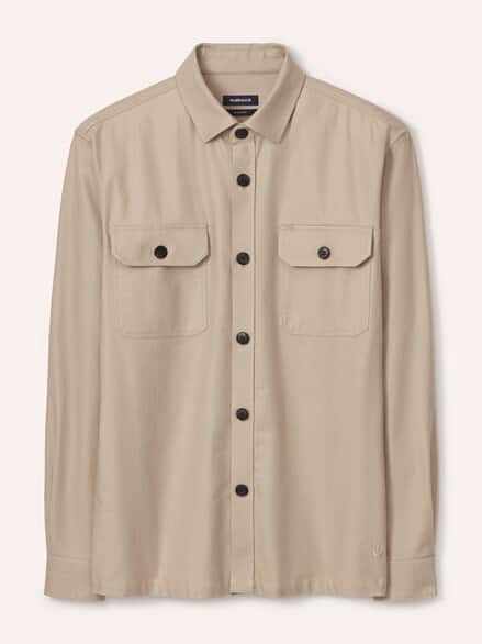 Hemdjacke aus Baumwoll-Mischung Sand