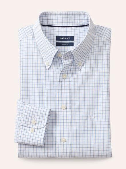 Soft-Cotton Hemd Fensterkaro Wei