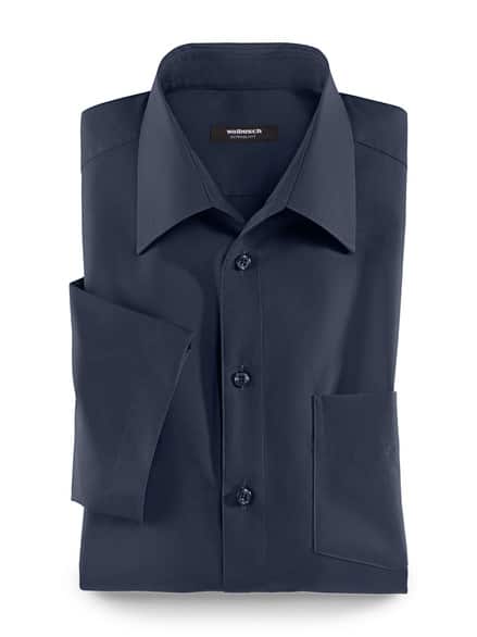 Extraglatt-Hemd Walbusch-Kragen Marine Extraglatt-Hemd Walbusch-Kragen Marine