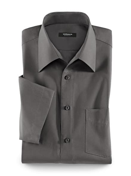 Extraglatt-Hemd Walbusch-Kragen Anthrazit