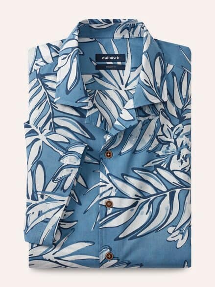 leichtes Reverskragen-Hemd Druck Marine leichtes Reverskragen-Hemd Druck Marine