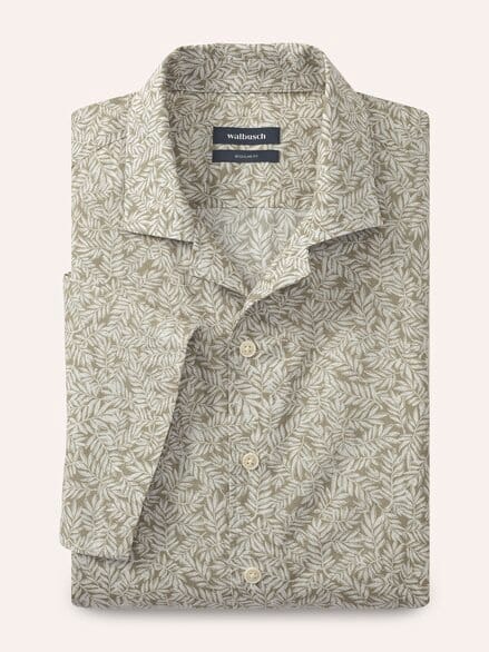 leichtes Reverskragen-Hemd Druck Natur leichtes Reverskragen-Hemd Druck Natur