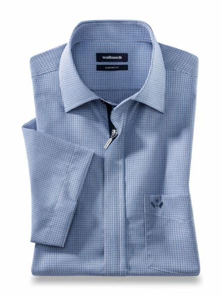 Extraglatt-Hemd Zip & Go Minikaro Blau