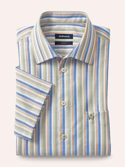 Extraglatt-Hemd Tropical Streifen