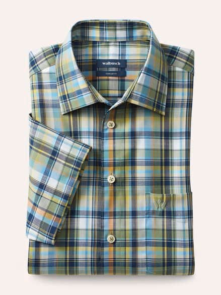 Extraglatt-Hemd Tropical Karo Schilf