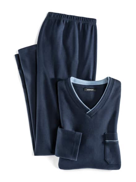 Wohlfühl Schlafanzug Easycare Marine