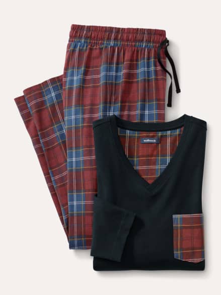 Tartan Pyjama Rot/Marine