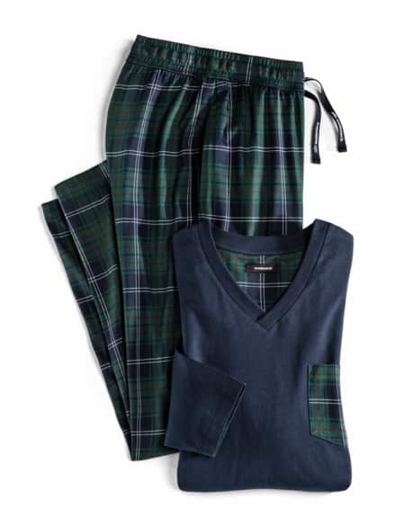 Tartan Pyjama Marine/Grün