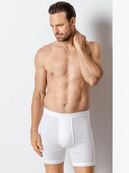 Feinripp-Shorts 2er-Pack Weiß