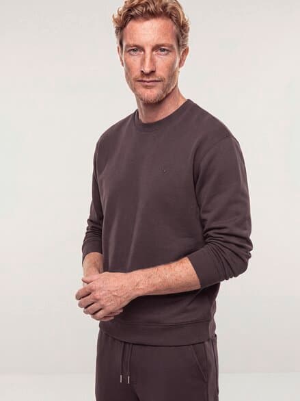 Sweatshirt mit Rundhals Bordeaux