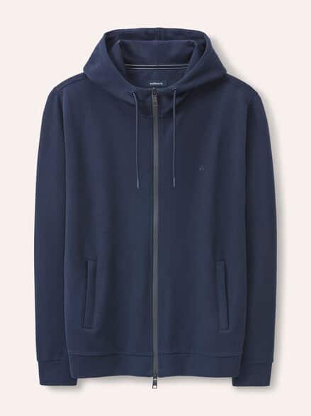 Sweatjacke mit Struktur Marine