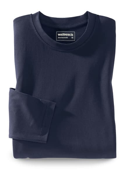 Langarm-Shirt Rundhalsausschnitt Marine