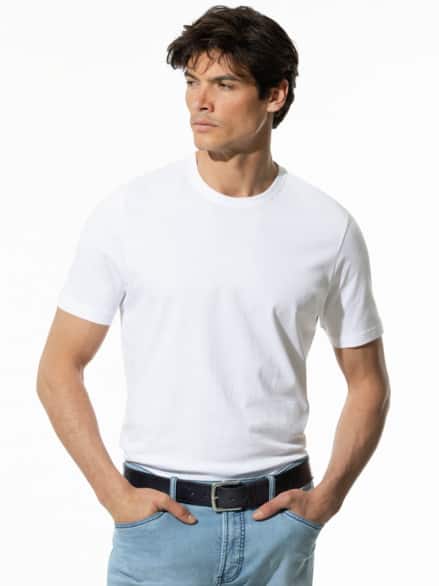 T-Shirt Rundhalsausschnitt Weiß