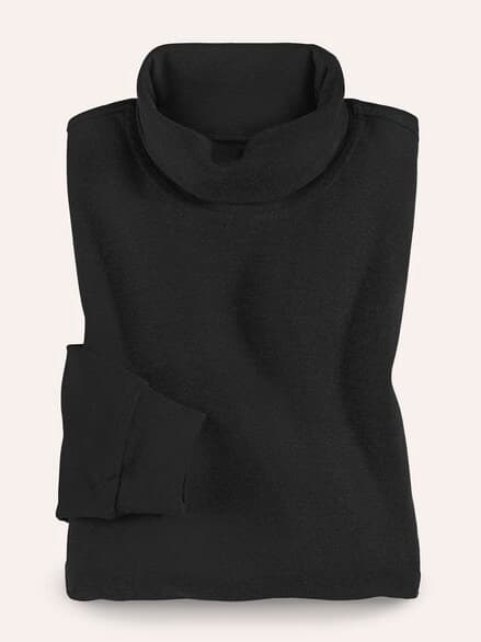 Rollkragen-Shirt Schwarz