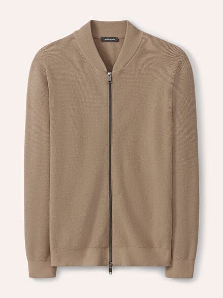 Zip-Jacke Ministruktur Sand