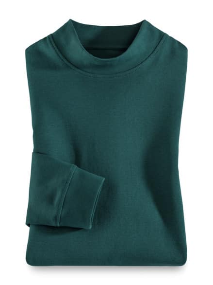 Langarm-Shirt Stehkragen Clubgrün