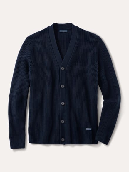 Patentstrick-Cardigan Navy