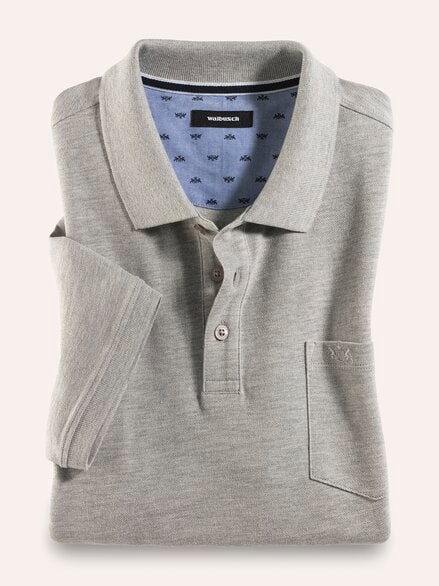 Pique-Polo Pima Cotton Mittelgrau