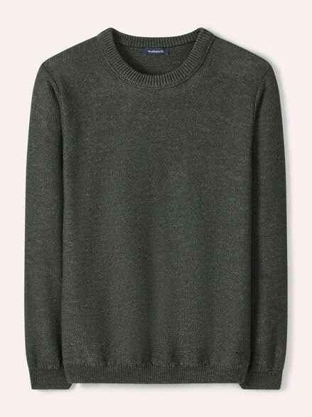 Premium Leinen-Pullover Salbei