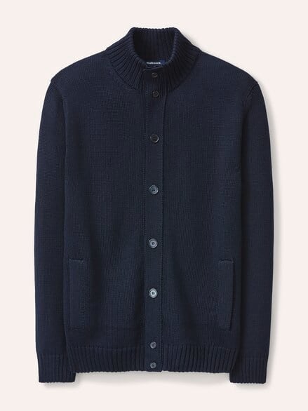 Strick-Blouson mit Merinowolle Marine