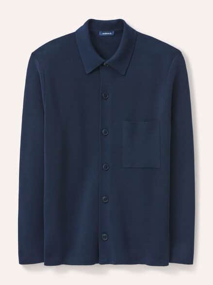 Milano Strickjacke mit Baumwolle Marine