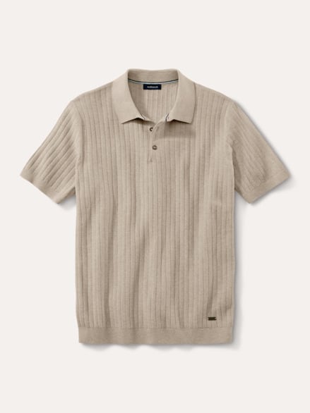 Baumwoll-Strickpolo Sand