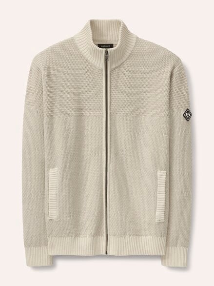 Strickjacke aus Baumwolle Natur