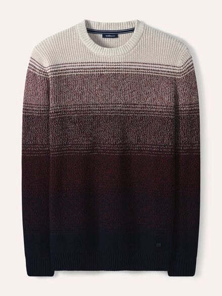 Degradee Pullover Dunkelrot