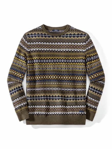 Fair-Isle-Pullover Salbei
