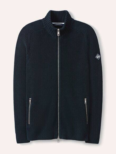 Zip-Jacke Patentstrick Marine