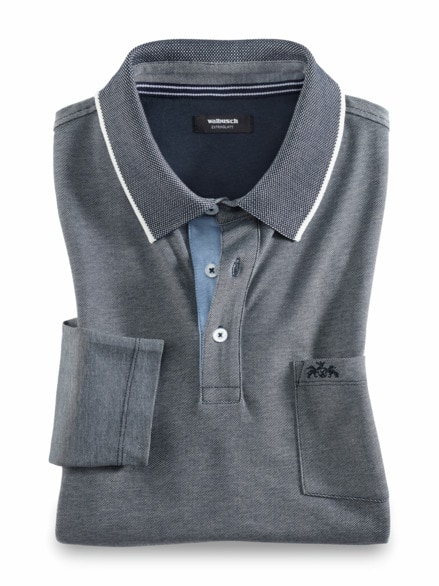 Extraglatt-Polo Thermoleicht Marine