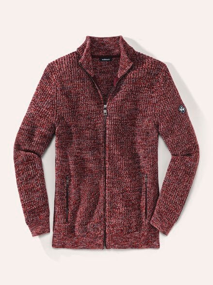Mouline Zip-Jacke Feuerrot