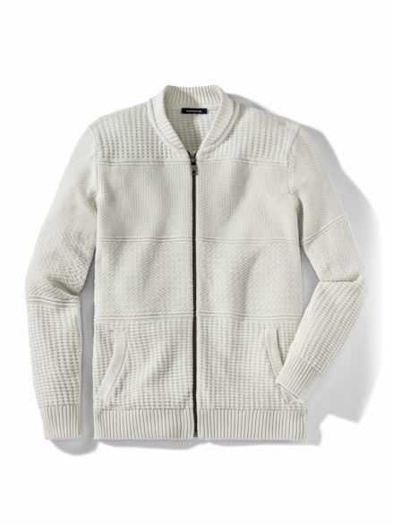 Zip-Jacke Strukturmix Natur