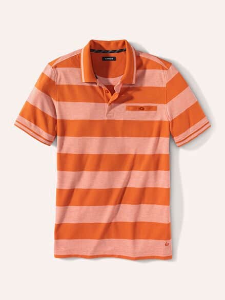 Extraglatt-Polo Klimakontrolle Streifen Orange