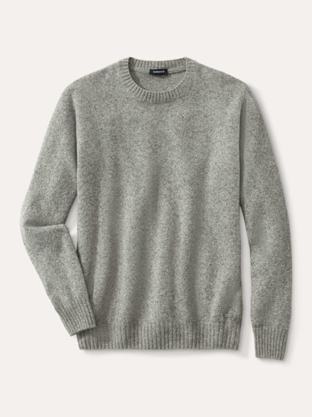 Lammwoll-Pullover Nahtlos Grau Melange