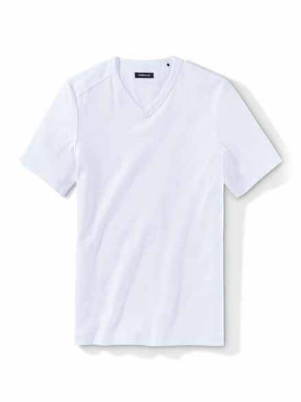 Zu schade für drunter-Shirt V-Neck Weiß