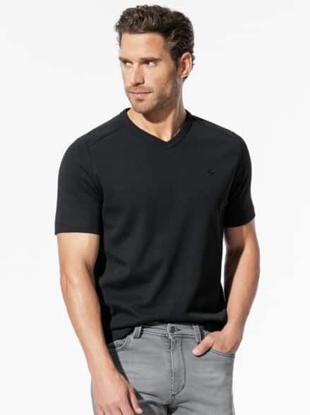 Zu schade für drunter-Shirt V-Neck Schwarz