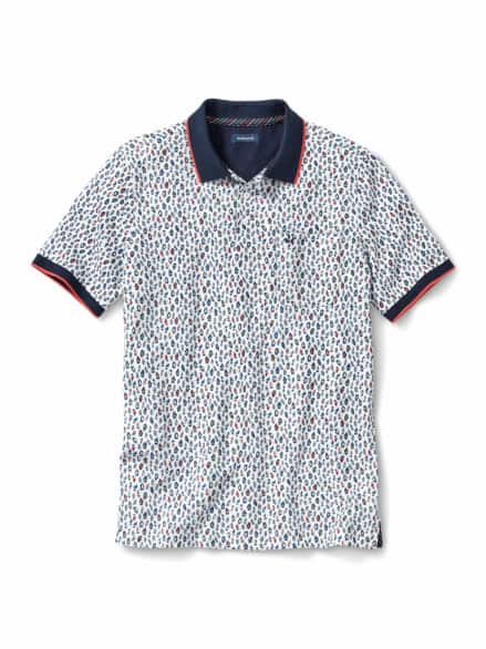 Pique-Polo Hitzefrei Druck Weiß