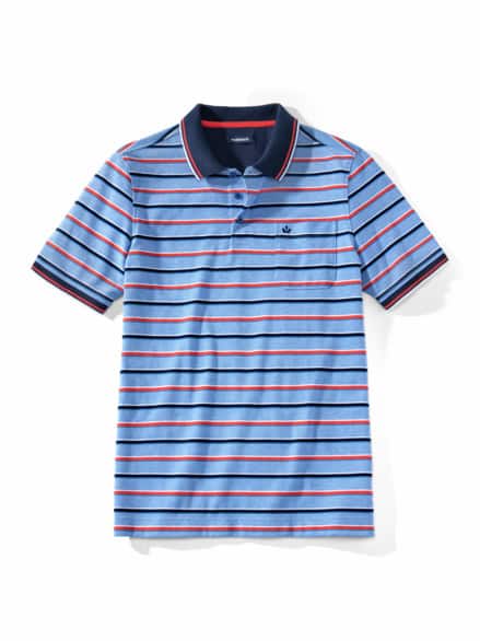 Klimapolo Frischekick Streifen Azurblau