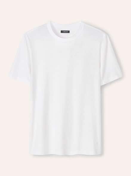 Leinen T-Shirt Weiß