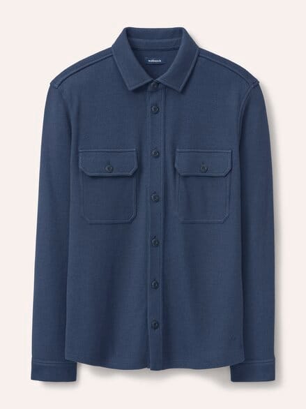 Overshirt mit Struktur Marine