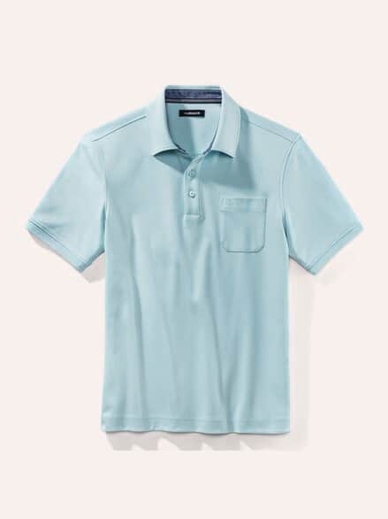 Walbusch-Kragen Polo Light Aqua Walbusch-Kragen Polo Light Aqua
