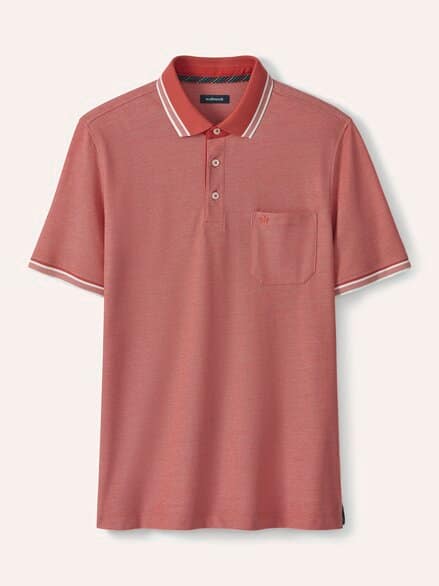 Extraglatt-Polo Bicolor Koralle