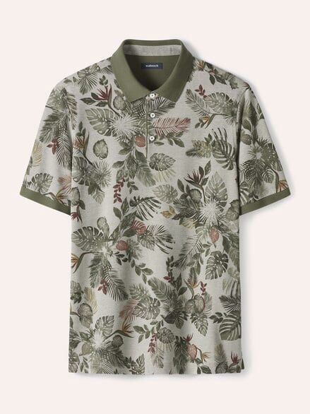 Tropical Polo Druck Khaki