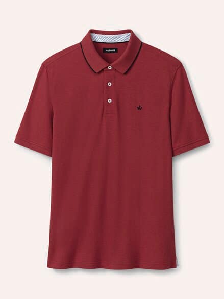 Melange Polo Rot