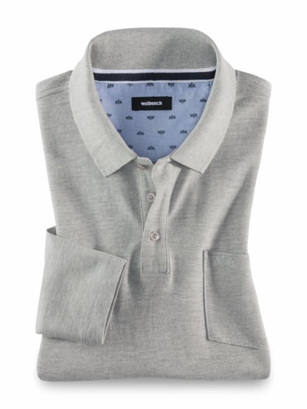 Pique-Polo Pima Cotton Mittelgrau