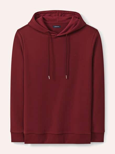 Easycare Kapuzen-Sweatshirt Dunkelrot