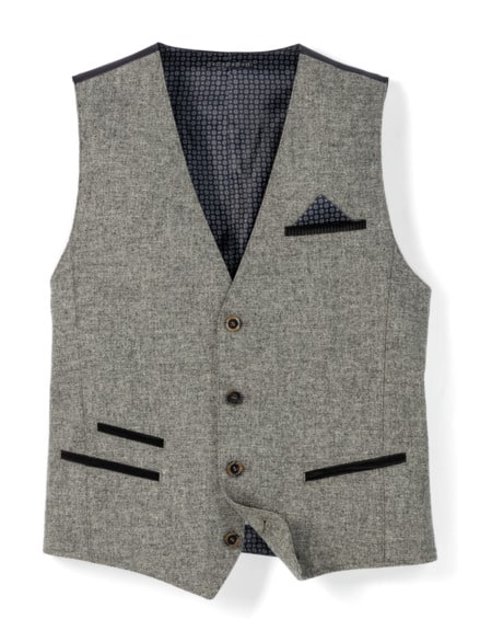 Lodenweste Grau Melange