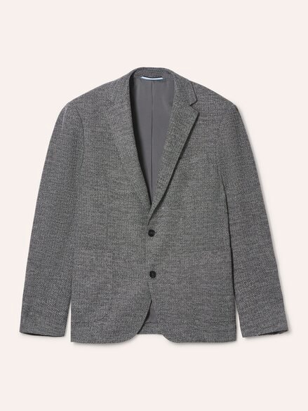 Pfeffer und Salz Jersey Sakko Schwarz/Weiß