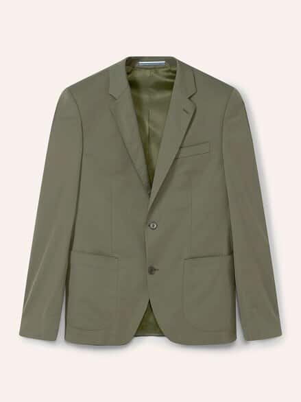 Anzug-Sakko aus Baumwollmix Khaki